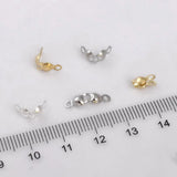 10-Piece Set Gold-Plated Copper Clips for DIY Jewelry Necklace Pendant