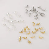 10-Piece Set Gold-Plated Copper Clips for DIY Jewelry Necklace Pendant