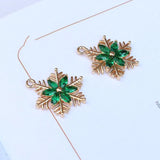 10 Pcs Snowflake Charm Xmas Accessory Golden Winter Pendant Jewelry Making