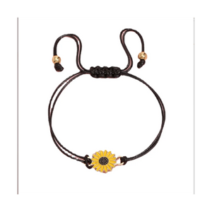 10-Piece Sunflower Boho Friendship Bracelet Set
