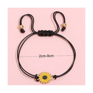 10-Piece Sunflower Boho Friendship Bracelet Set