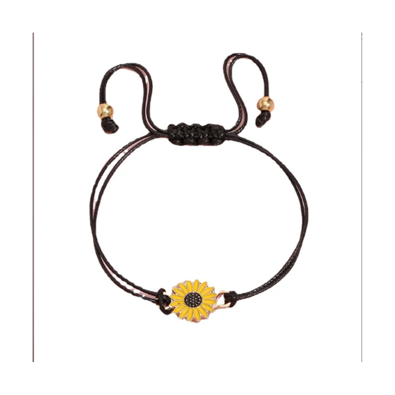 10-Piece Sunflower Boho Friendship Bracelet Set