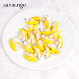 10 Yellow Enamel Banana Charms Pendant for Jewelry Findings