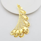 10 Pieces K Metal Filigree Flowers Slice Big Wings Charms