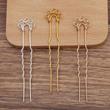 10 Pcs Metal Copper Hair Sticks Hairpins Vintage Headwear Diy Hair Accessories