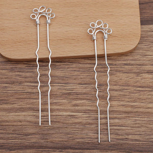 10 Vintage Hair Sticks Metal Hairpin DIY Hair Accessories