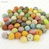 10 Pcs Acrylic Ball Beads Wax Cord DIY Jewelry Findings (JM6149)