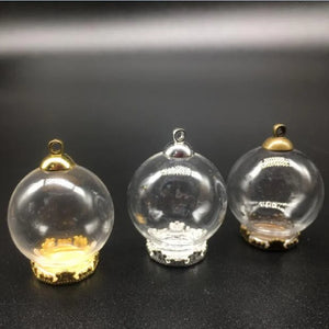 10 Pieces Glass Bottle Pendant Necklace Phone Chain Jewelry Crafts