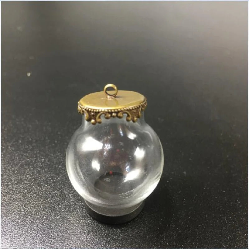 10 Pieces Glass Bottle Pendant Necklace Phone Chain Jewelry Crafts