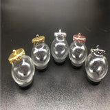 10 Pieces Glass Bottle Pendant Necklace Phone Chain Jewelry Crafts