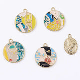 10pcs 25*22mm Chinese Pretty Cheongsam Metal Pendant Vintage Charms