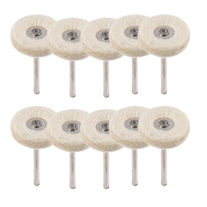 10Pcs 25mm Felt Installation Polishing Pad Jewelry Grinder Brush Set