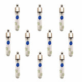 10Pc 3D Raised Flower Glass Vial Pendant Necklace, Bottle Charms Glass Locket