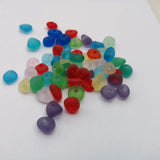 10 Sea Glass Beads 3mm Holes Center Drilled for Jewelry Making