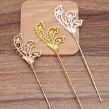 10 Pcs 41*65mm Flower Hair Sticks Bridal Headwear DIY Accessories For Women