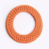 10 Pcs 45mm Colorful Rattan Craft Natural Corn Straw Woven Jewelry Pendant