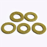 10 Pcs 45mm Colorful Rattan Craft Natural Corn Straw Woven Jewelry Pendant