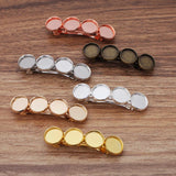 10pcs Metal Spring Hair Clip Barrette Hairpin Settings DIY Hairwear Making