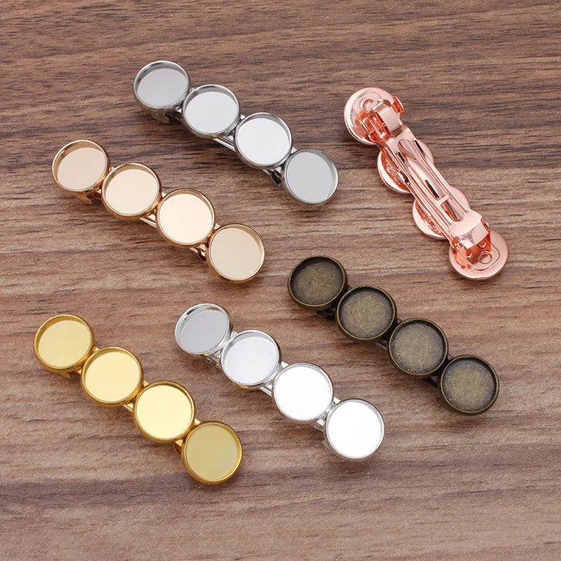 10pcs Metal Spring Hair Clip Barrette Hairpin Settings DIY Hairwear Making