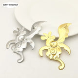 10 Pieces 50*80mm K Metal Filigree Flower Slice Charms Jewelry DIY Components