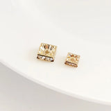 10Pcs 6-8mm Square Rhinestone Crystal Beads for Jewelry Making