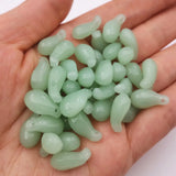 10pcs 8x14mm Jade Tea Drop Czech Glass Spacer Beads for DIY Jewelry