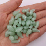 10pcs 8x14mm Jade Tea Drop Czech Glass Spacer Beads for DIY Jewelry