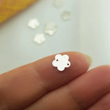10 Sterling Silver Flower Charm, Jewelry Supplies, Gift for Mom
