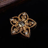 10Pcs Vintage Geometric Charms with Rhinestone for DIY Jewelry