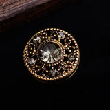 10Pcs Vintage Geometric Charms with Rhinestone for DIY Jewelry