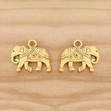 10 Antique Elephant Charms Pendants Beads for Jewellery Making