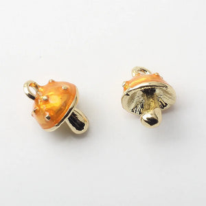 Alloy Mini Mushroom Pineapple Pendant Accessories for DIY Earrings