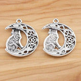 Pack of 10 Celtic Knot Wolf Moon Charms for DIY Jewelry Making
