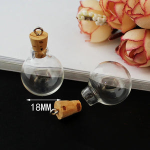 10 Clear Glass Bottle DIY Necklace Pendant Jewelry Accessories