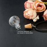 10 Clear Glass Bottle DIY Necklace Pendant Jewelry Accessories