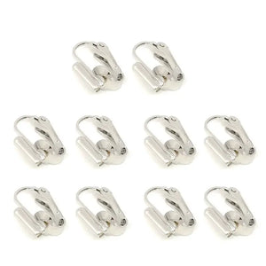 10 Clip-on Earring Converters Silver