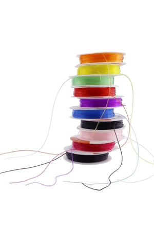 10 Pcs Colorful 1mm Flexible Silicone Craft Jewelry Line