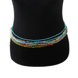 Colorful Rice Bead Waist Chain Belly Body Chain Set