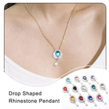 10 Crystal Pendant Water Drop Necklace DIY Jewelry Earring Finding