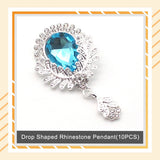 10 Crystal Pendant Water Drop Necklace DIY Jewelry Earring Finding