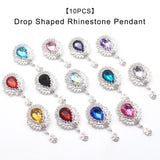 10 Crystal Pendant Water Drop Necklace DIY Jewelry Earring Finding