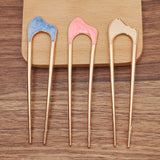 10 Enamel Metal Hair Forks Bun Hairpins DIY Hair Jewelry Accessories