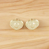 10pcs Gold Heart & Faux Stone Charms for DIY Necklace Bracelet Making