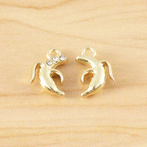 10pcs 3D Banana Charms Pendants Beads for DIY Bracelet Necklace Earrings