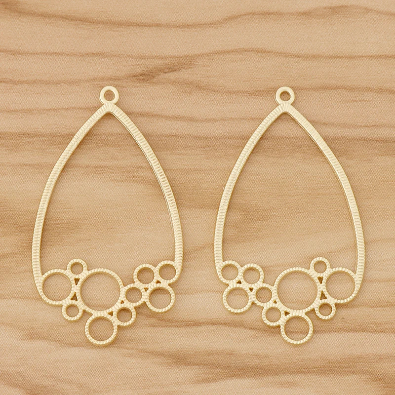 10 Boho Water Drop Charms Pendants for DIY Earrings 48x27mm