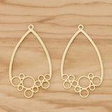 10 Boho Water Drop Charms Pendants for DIY Earrings 48x27mm