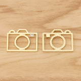 10 Hollow Camera Charms Pendants for Jewelry Making 25x19mm