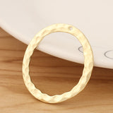 10 Hollow Hammered Round Charms for DIY Earrings 35x32mm
