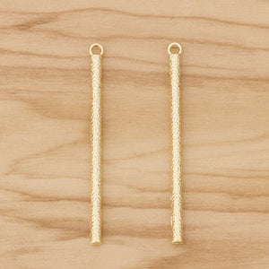 10 Long Bar Charms Pendants for Earrings Making 54x3mm