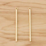 10 Long Bar Charms Pendants for Earrings Making 54x3mm